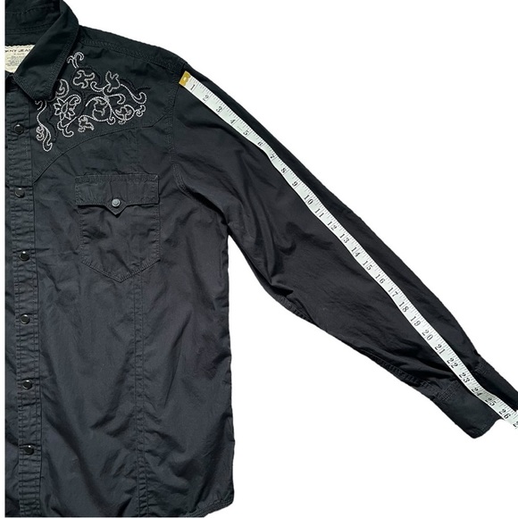 DKNY Vintage Western Style Snap Button Down Shirt sz XL - Picture 10 of 12